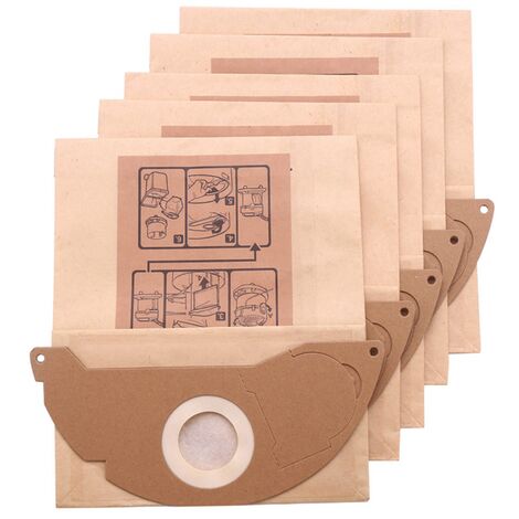 Distri+ - Sac aspirateur Karcher WD2, A2003, A2004, A2054, MV2. - La  pochette de 5 sacs papier