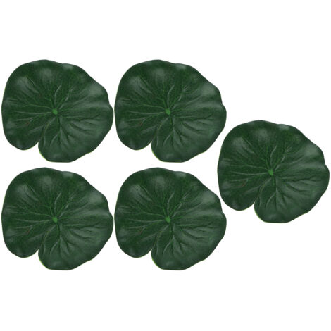 5 pièces Simulation artificielle feuilles de Lotus plantes d'aménagement paysager flottantes pour accessoires de danse décorations d'aquarium