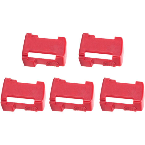 5 Pièces Support de Batterie pour Milwaukee M18, Accessoire de Fixation Rouge pour Packs Lithium