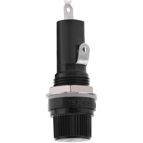 5 pièces Support de Fusible à Monter sur Panneau Électrique pour Fusibles Verre 6x30 AC 125V 15A / 250V 10A