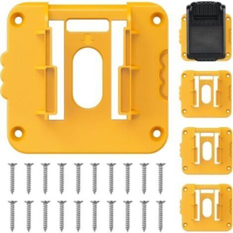 5 pièces Supports de batterie pour batteries Dewalt 20 V Organisateur de batterie mural Support de stockage
