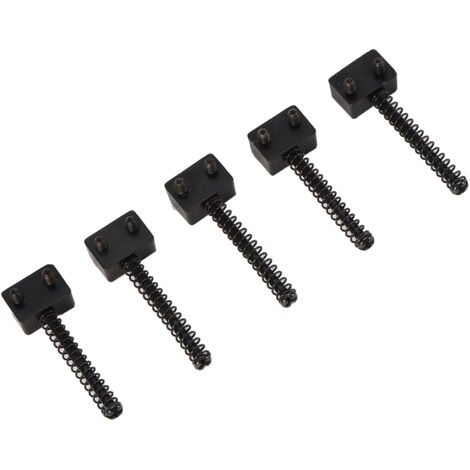 5 Pièces Supports de Cordes pour Guitare Basse, Ensemble Selle de Chevalet Noir avec Ressorts et Vis Inclus