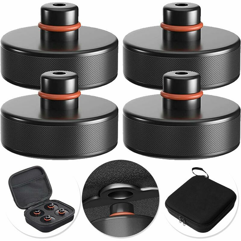 5 Pièces Tampon Cric Compatibles avec Tesla Model 3 / S / X / Y, 4 Support de Cric Tesla avec 1 Boîte de Rangement, Cale Levage Accessoires pour