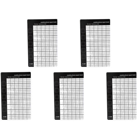 5 Pièces Tapis de Réparation Magnétique Réinscriptible avec Quadrillage pour Vis et Écrous