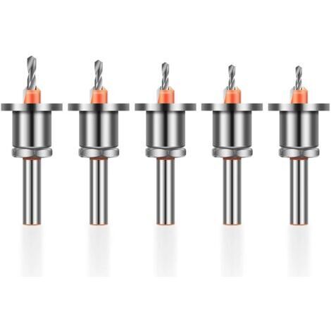 5 pièces tige réglable fraise bois routeur noyau limiteur alliage forets bois forage fraise vis,5PCS(2.8+3.0+3.2+3.5+4.0)
