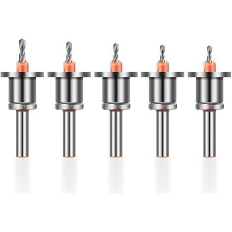 5 pièces tige réglable fraise bois routeur noyau limiteur alliage forets bois forage fraise vis,5PCS(2.8+3.0+3.2+3.5+4.0)
