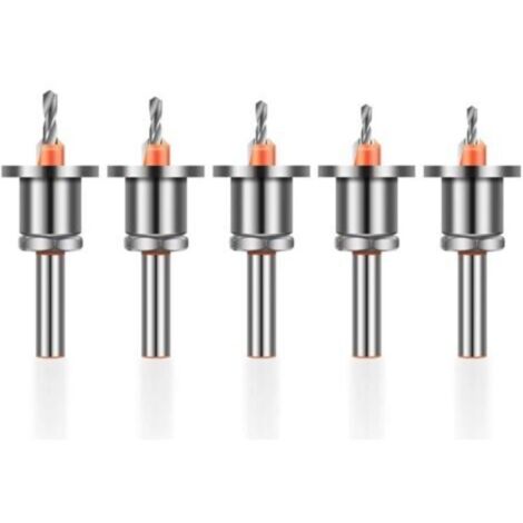 5 pièces tige réglable fraise bois routeur noyau limiteur alliage forets bois forage fraise vis,5PCS(2.8+3.0+3.2+3.5+4.0)