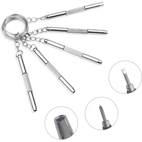 5 Pièces Tournevis à Lunettes, Mini Tournevis 3 en 1, Petit tournevis à deux bouts, Kit de réparation pour lunettes, Pour Lunettes, Montres, Ordinateur, Téléphone Portable