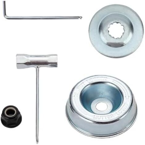 5 Pièces Universelle Kit Fixation Ecrou Lame Boîte, Tete Debroussailleuse, Tête de Débroussailleuse Accessoires, Pour Tondeuse à Gazon Déchiqueteuses Documents -