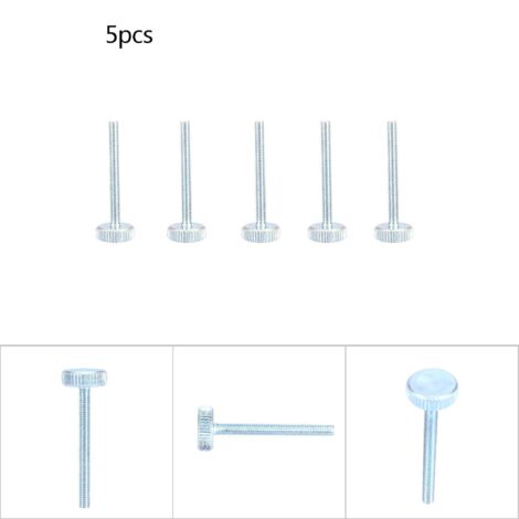 5 pièces Vis à tête moletée plate en acier au carbone zingué M3 (M3x30) Boulons à oreilles