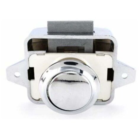 5 pièces，Bouton poussoir Loquet - sans clé Serrure de meuble，Argent