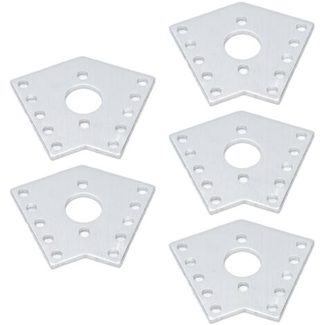 5 plaques à grille perforée en alliage d'aluminium pour fixation de pièces robotiques et équipements industriels (5 pièces)