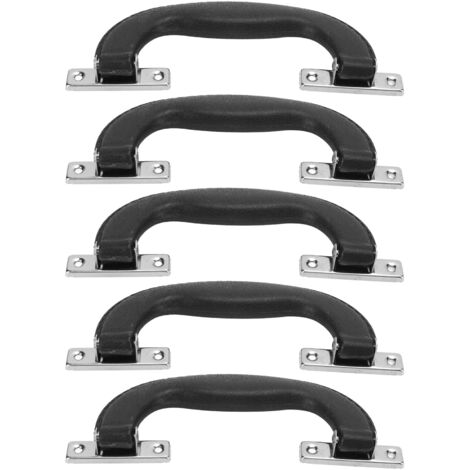 5 Poignées de Voyage Vintage - Conception Ergonomique en Matière Durable - Noir - Universelles pour Valises et Bagages