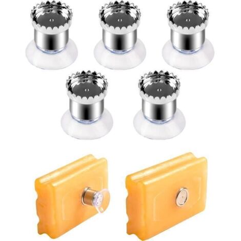 5 Porte Savon Aimanté avec Ventouse - Porte Savon Magnetique Ventouse Puissante - Porte-Savon Douche Aimanté Magique sans Perçage -