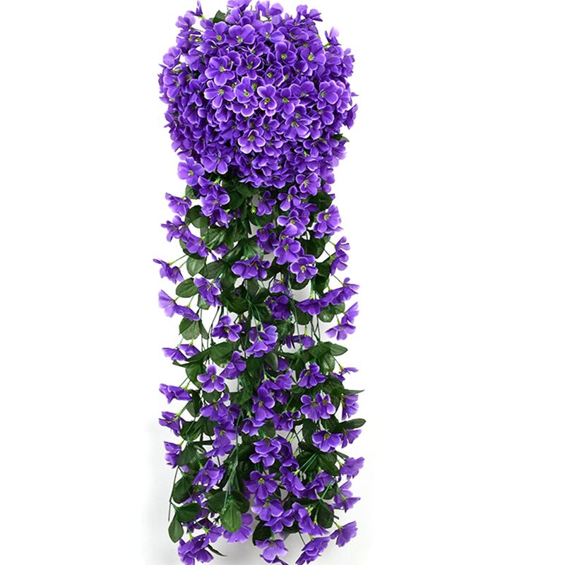 Tlily - 5 PéTales OrchidéE Simulation Fleurs Artificielles Fausse FêTe de Mariage DéCoration FêTe des MèRes Jardin Mur Violet