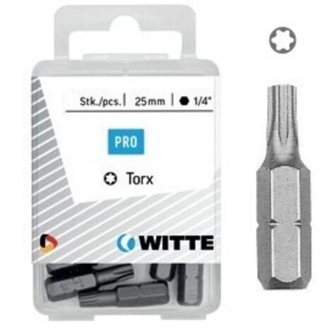 5 Puntas en cajita de plástico largo 25 mm (T 27) WITTE 429507