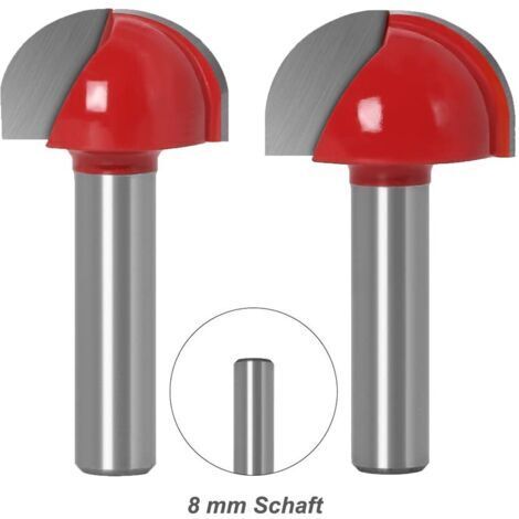 5 punte per fresa per legno a fondo tondo, punta da 8 mm, utensile da taglio per incisione fine, utensile per fresatura del legno (5)