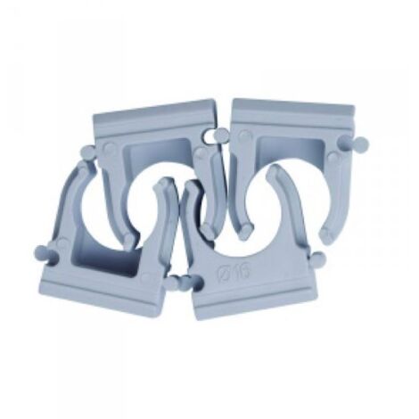 5 PZ Clip Fissatubo A Scatto Diametro 25mm Per Tubi Rigidi e Flessibile Made In Italy