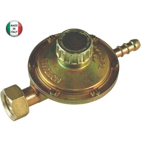 1015221 - REGOLATORE GAS GPL ATTACCO BOMBOLA PORTAGOMMA 0-4 BAR 8 KG/H ALTA  PRESSIONE - FAUSTORICAMBI