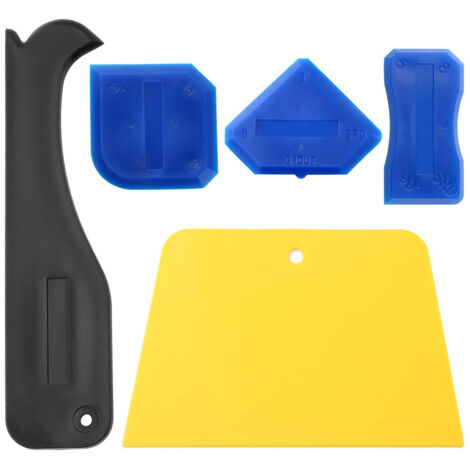 5 Pz/set Kit Raschietto Spalmatore Sigillante in Plastica Colla per Vetro Strumento per Cucire Abbellire per la Stuccatura dei Giunti di Stampaggio