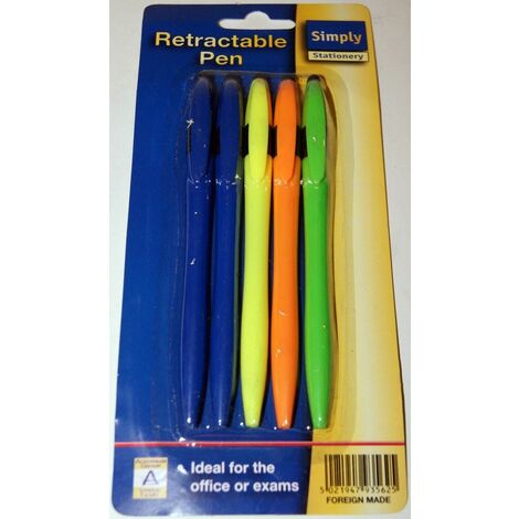 5 Retractable Pens