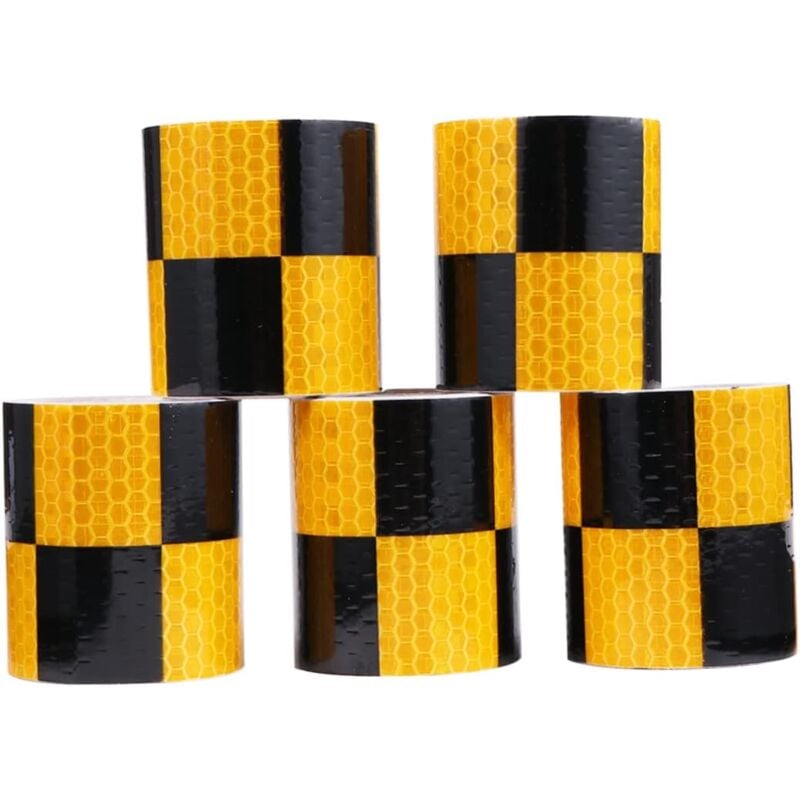 5 Rouleaux Bande d'avertissement depanneuse remorques autocollants bande auto réfléchissante bande magnetique adhesive autocollant de sécurité