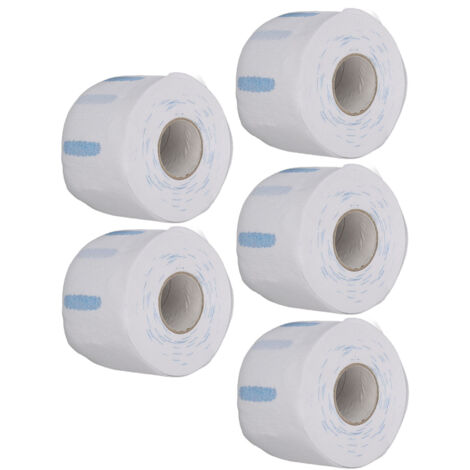 5 rouleaux de papier de cou pour salon, doux et jetable, pour la barbe et les cheveux