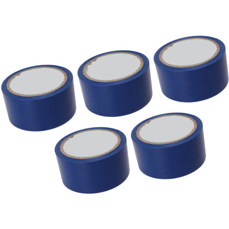 5 Rouleaux de Ruban de Sol Adhésif 5cm pour Terrains de Sport, Salles de Gym, Basketball, Volleyball - Bleu