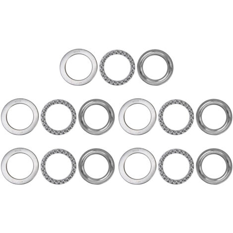 5 roulements à billes de poussée 51112, série extra légère, acier, pour charges axiales, accessoires industriels (5 pièces)