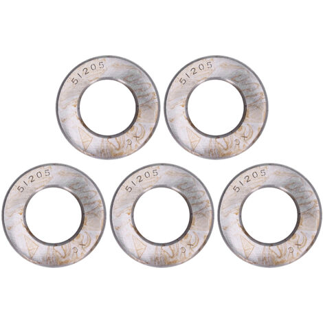 5 Roulements à Billes de Poussée Axiale 51205 pour Grues, Pompes à Eau Verticales et Applications Mécaniques