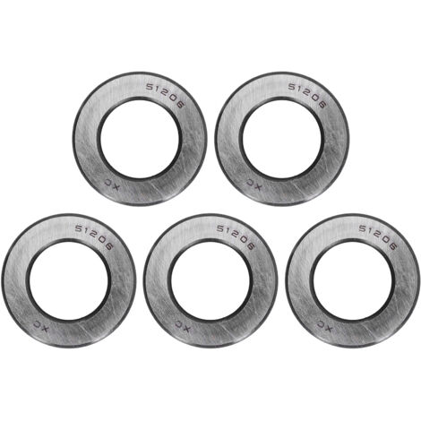 5 Roulements à Billes de Poussée Axiale 51206 pour Grues, Pompes à Eau Verticales (Lot de 5)