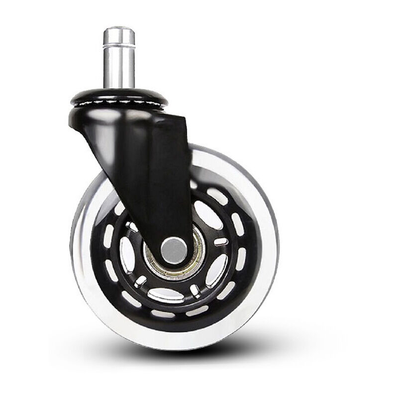 Shining House - 5 Roulettes Chaise de Bureau, 11x22 mm Roulette Fauteuil Bureau Roulement Agréable et Silencieux 360°Rotation Protéger Le Sol