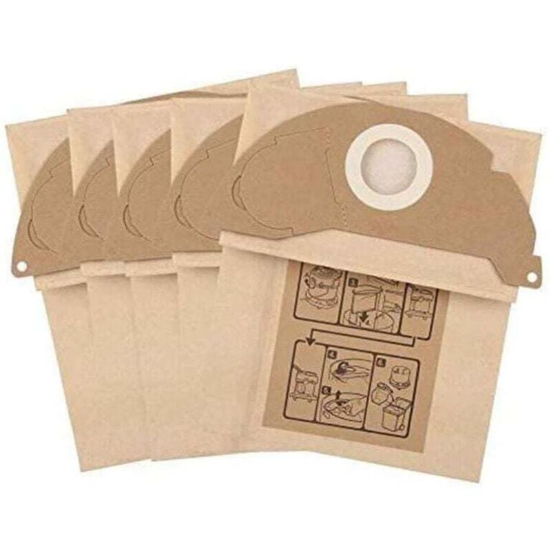 Image of 5 Sacs de Rechange pour Aspirateur Karcher WD2 MV2 WD2250 A2004 A2054 A2099