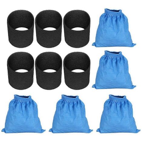 5 sacs filtrants pour aspirateurs Kärcher MV1, WD1, WD2, WD3 et SE4001, et 6 filtres en mousse pour aspirateurs eau et poussière Kärcher MV1, WD1 et MV1.-AquaForge