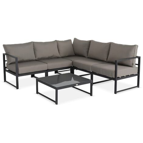5-seater modular garden sofa set-aluminium - Acatium