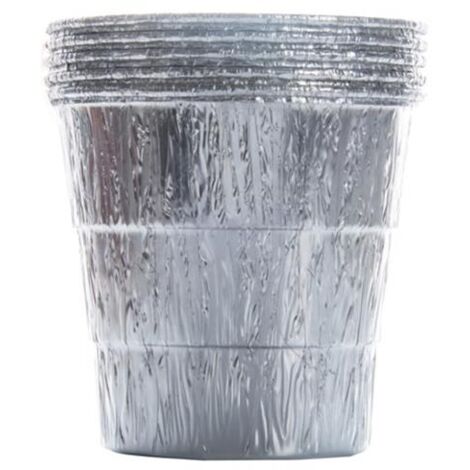 5 Seaux aluminium de récupération de graisses (Pro, Ironwood) - 14 x 12 x 11 cm