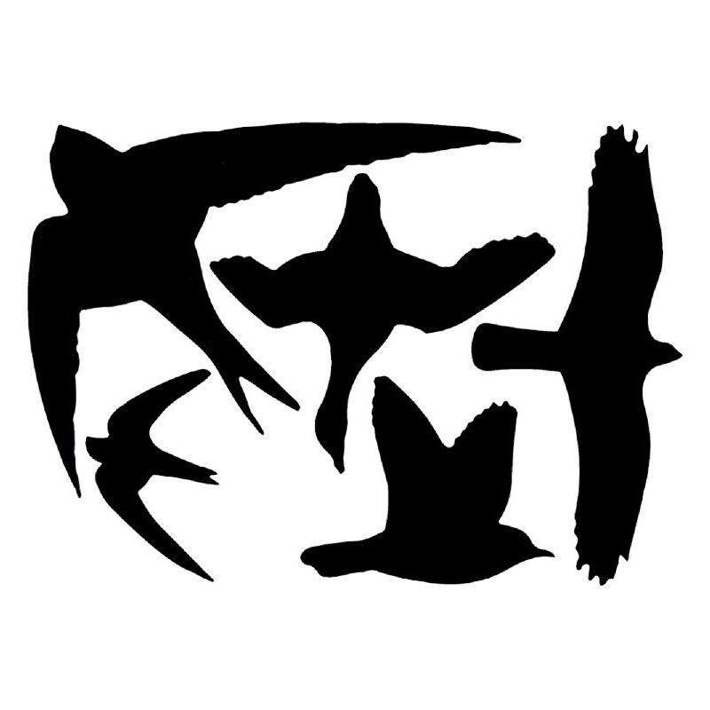 Esschert Design - 5 silhouettes d'oiseaux autocollantes anti-collision