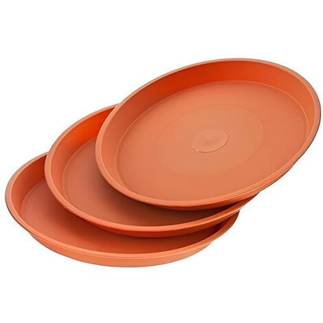 5 soucoupes rondes plastique pour pot fleur jardinière intérieur extérieur balcon, robuste durable, diamètre 140mm