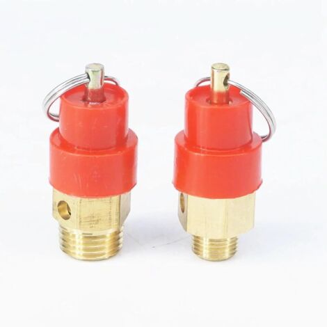 5 soupapes de sécurité pour compresseur d'air, limiteur de pression, filetage extérieur G1/4, pression de réglage 8 kg, bouchon rouge