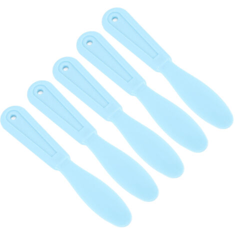 5 spatules de mélange en plastique pour plâtre dentaire, idéales pour alginate et empreintes dentaires, couleur bleu clair