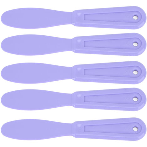 5 spatules dentaires en plastique violet pour mélanger plâtre et alginate