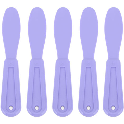 5 spatules en plastique pour mélange de plâtre dentaire et alginate, couleur violette