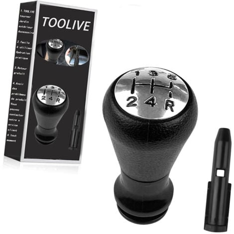 TOOLIVE 5 Speed Car Gear Shift Knob Shifter Lever 106 107 205 206 207 301 306 307 308 406 407 605 807 2008 3008 5008 C2 C3 C4 B6 B9