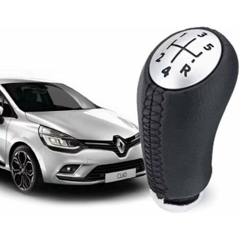5 Speed Gear Shift Bouton En Cuir Pu Compatible avec Renault Laguna Megane 2 Clio 3 03-09