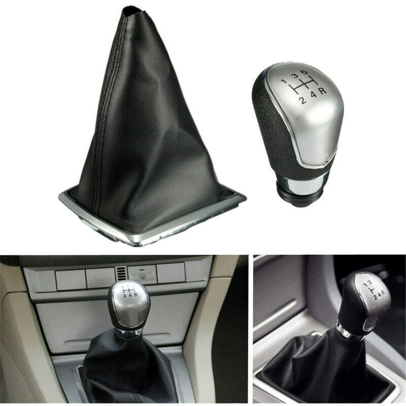 5 Speed Gear Shift Knob Stick Gaitor Gaiter Boot Cover For Ford Focus MK2 2005-2008, 2010-2012