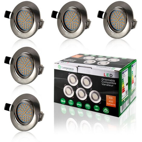 FonaTech - Spot Led Encastrable Dimmable lot x10 Extra Plat