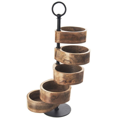 5-stöckige Holzplatte MANGO 44,5 cm
