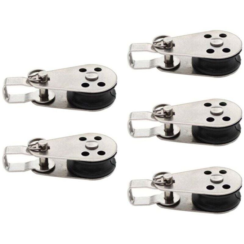 Image of 5 Stück Bootsrollen aus Edelstahl und Nylon für Segelseile und Kippvorrichtungen