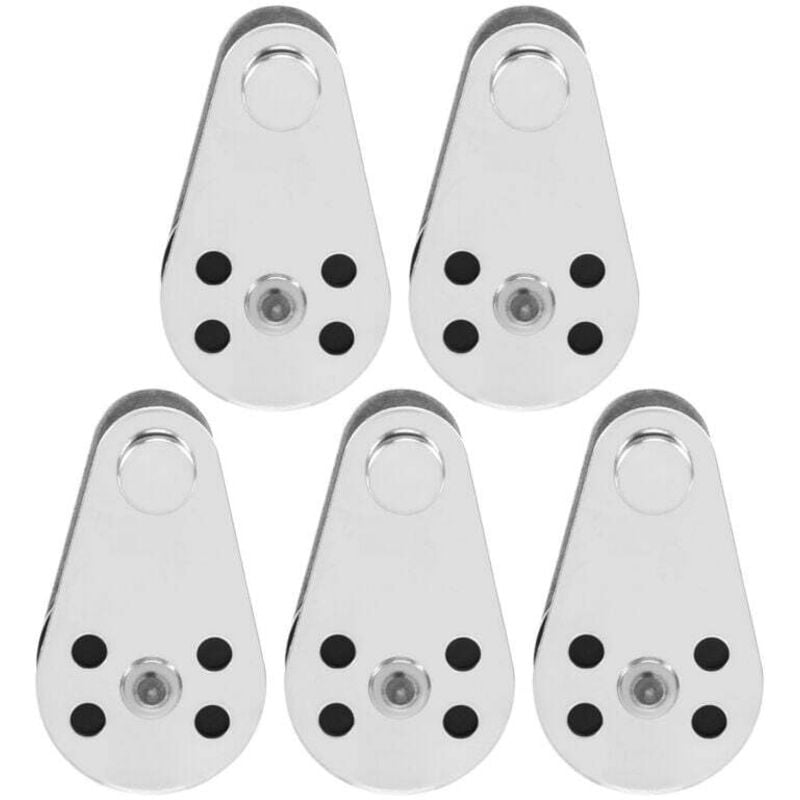 Image of 5 Stück Edelstahl-Rollenblöcke M25 zum Heben, Abschleppen, für Seile, Kabel und Hängerollen