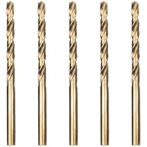 5 Stück 5,0 mm Profi-Spiralbohrer, Edelstahl-Metallbohrer, Standard DIN 338